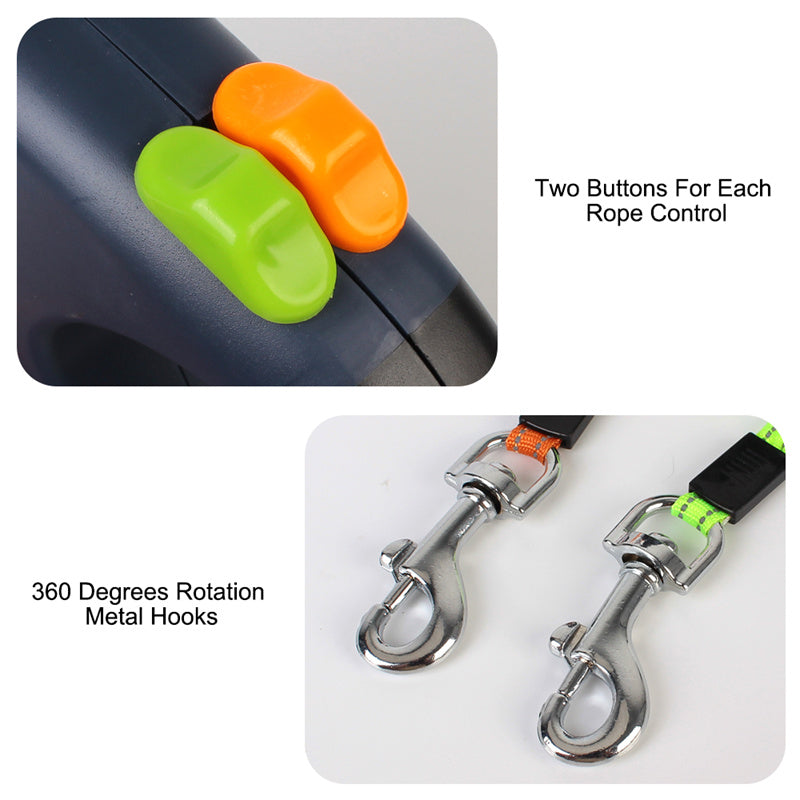 Retractable 360 Swivel Leash With Light