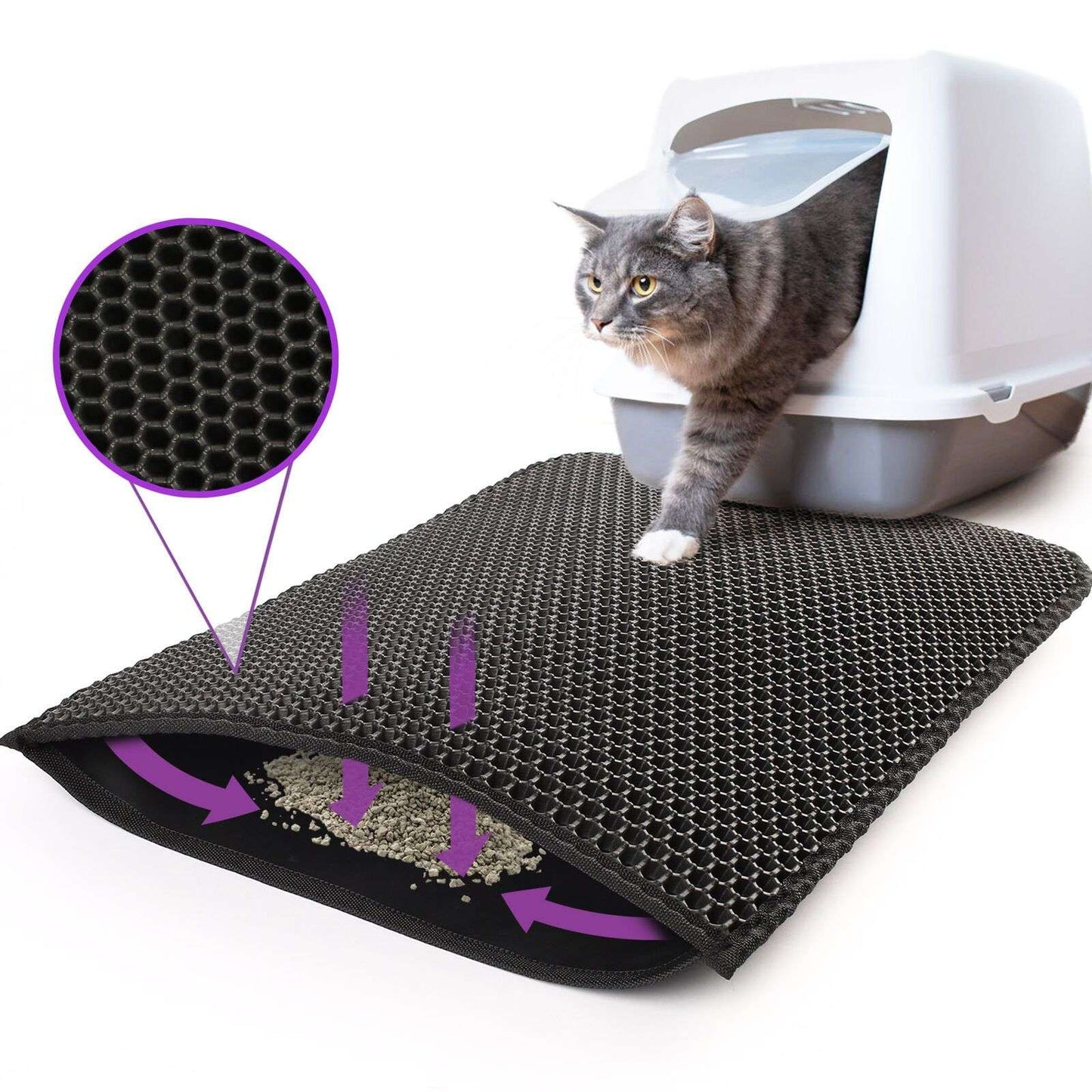 Honeycomb Double Layer Cat Litter Mat - Pets Systems 