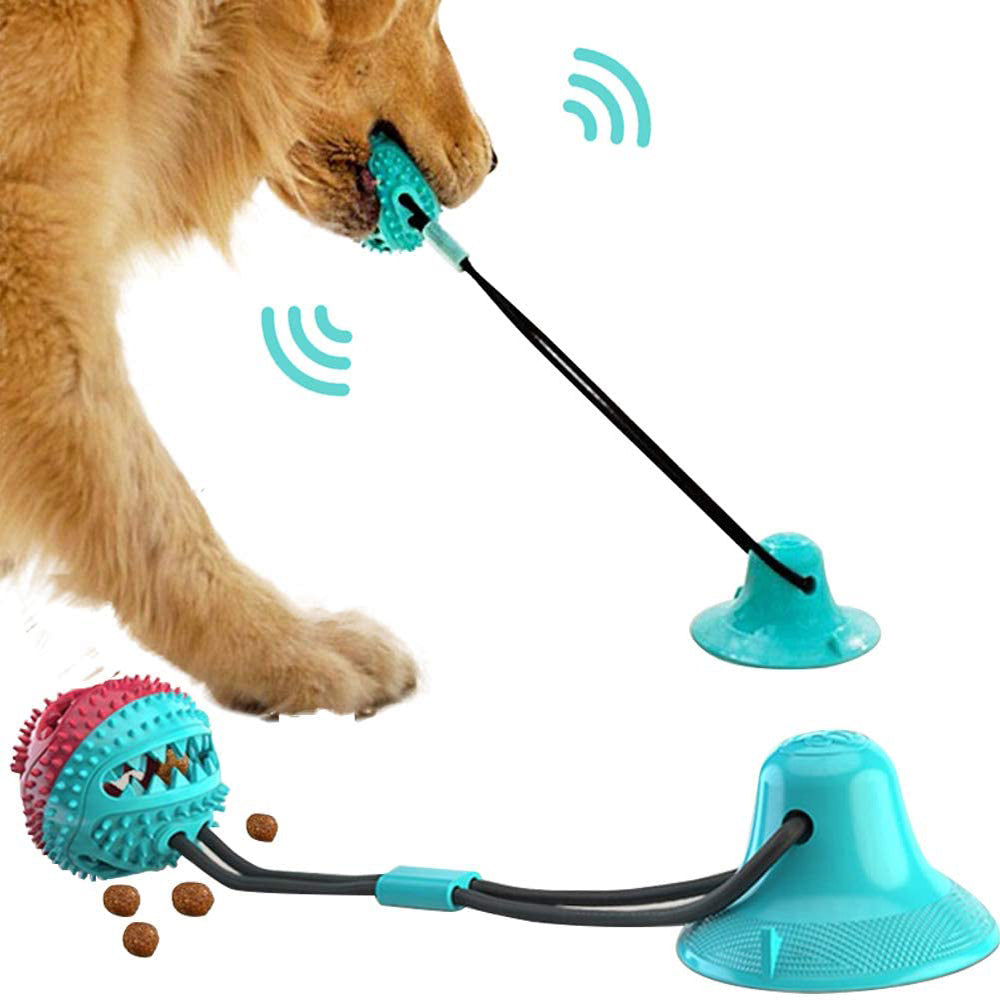 Interactive suction cup dog tug toy