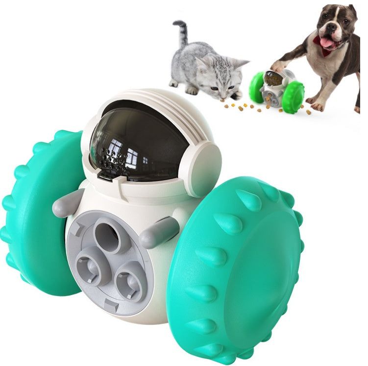 Interactive wobble feeder toy for pets