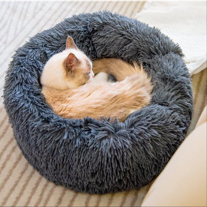 Round Plush Pet Nest Bed - Pets Systems 