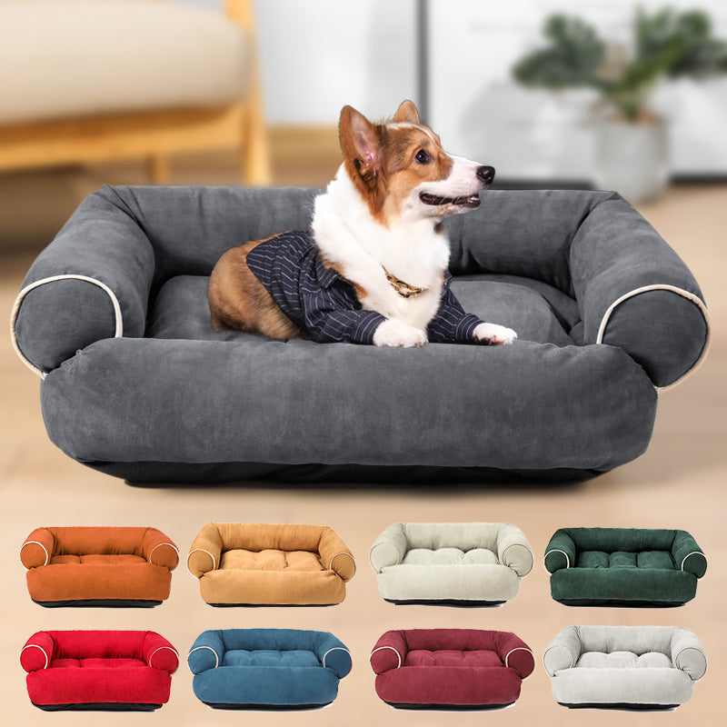 Soft plush winter dog and cat sofa bed sleeping bag