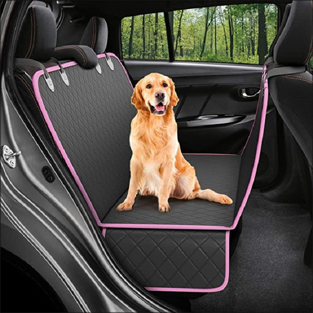 Waterproof dog car seat cover hammock with mesh window