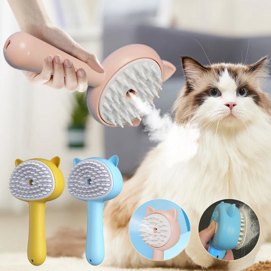 Rechargeable Grooming Brush With Mist