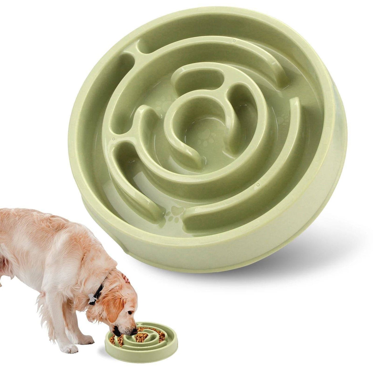pet anti choking feeding bowl for fast eaters