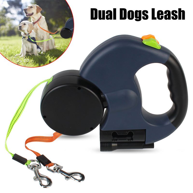 retractable dog leash with led light for night walking