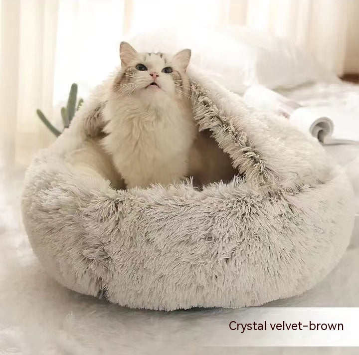 winter dog and cat bed